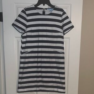 Draper James Navy and White Striped Dress